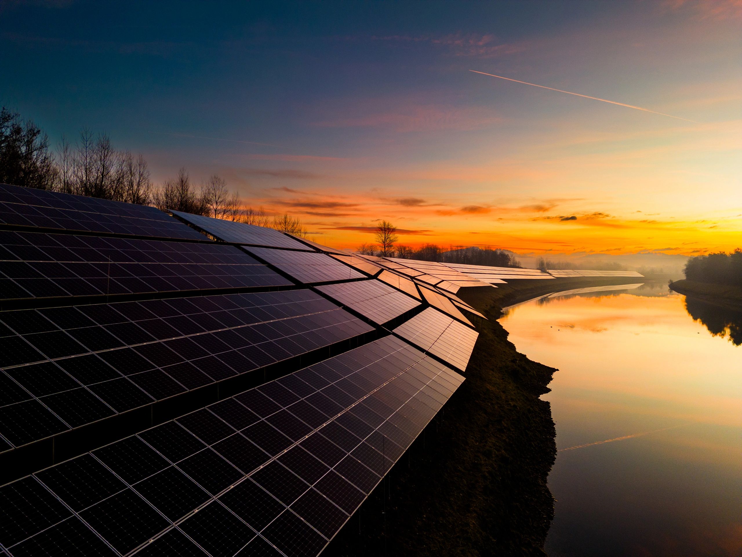 Solar project enquiry call to action background