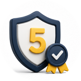 5 Year Workmanship Warranty